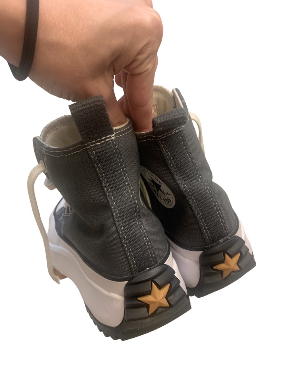 Converse Chuck Taylor All Star High Top Platform Sneakers Gray Streetwear Grunge - Picture 12 of 15